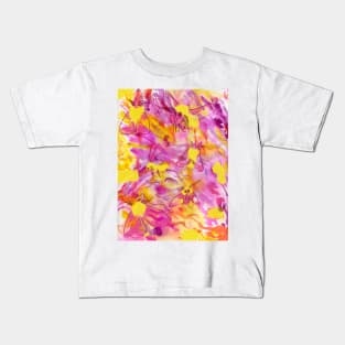 Rosy Maple Moth Watercolor Pattern Kids T-Shirt